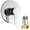 Polished Chrome, variant on Shower Valve Handle Bathroom Shower Mixer Valve Kit, Wall Mount Rough-in Tub Shower Control Valves Round 1 Way Single Function, Female Thread, Polished Chrome