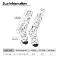 thumbnail image 7 of Knee High Socks for Men and Women, black white music Althletic Compression Socks, Support Long Tube Socks for Outdoor Sport, Calf Socks, High Stockings for Women Men, 7 of 7