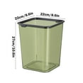 thumbnail image 3 of ajkijo 12L Clear Gray/Green/Orange ABS Plastic Translucent Waste Bin, Modern Durable Bathroom/Kitchen Trash Can with Easy-Clean Round Opening, 500g, Bedroom Recycling Bin Green, 3 of 6
