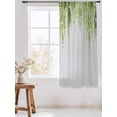 thumbnail image 3 of Sheer Curtains 72 Inches Long, Sage Green Semi Sheer Curtains Light Filtering Window Treatment, Summer Botanical Leaves Watercolor Privacy Voile Drapes for Living Room Bedroom 52x72 Inch, 3 of 7