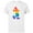 White, variant on Disney Mickey Mouse Pride Classic Pose Rainbow Icon Fill - Short Sleeve Cotton T-Shirt for Adults - Customized-Black