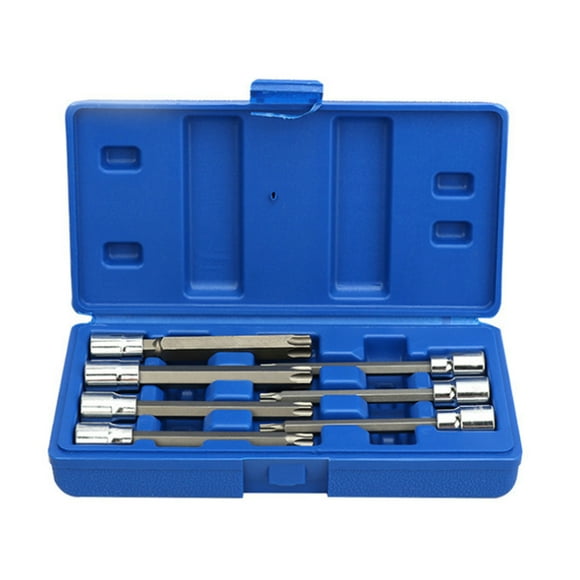 Set of 7PCS 3/8 Inch Socket Tool Set Torx Star Bit Accessories Kit T25 T30