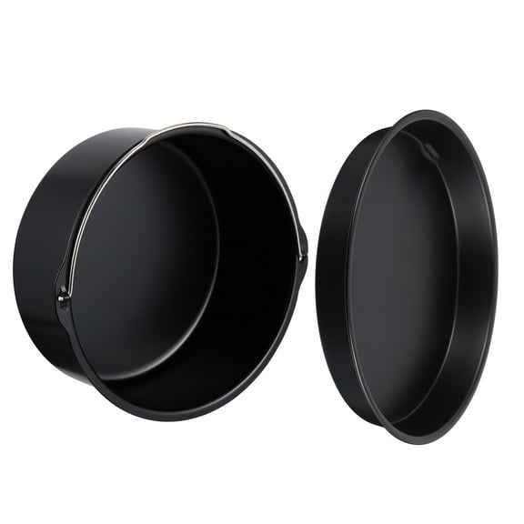 TEHAUX Compact Carbon Steel Cake Pan with Portable Handle for Home Kitchen Baking, Non-Stick, , 1 Set