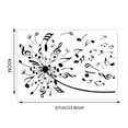 thumbnail image 3 of Music Note Flower Wall Sticker Wall Art Decal Home Interior Decoration, 3 of 9