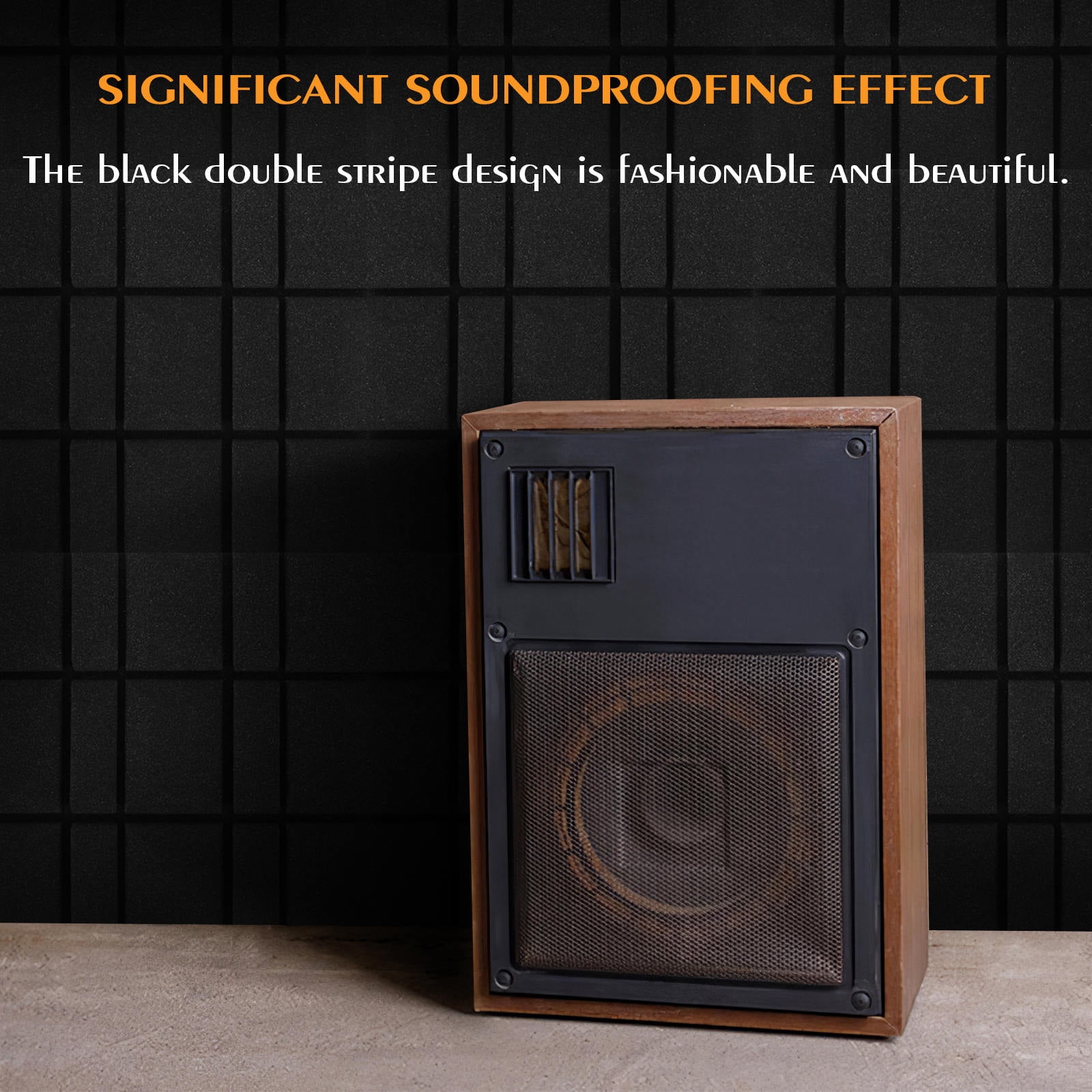 OFFIGAM 12Pcs Sound Absorbing Wall Panels Acoustic Soundproofing for Home Use