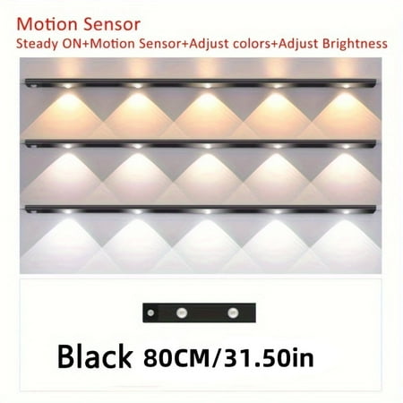 

1Pc Smart Ultra-Thin Led Human Body Sensor Light Usb Powered Entrance Cabinet Wardrobe Self-Adhesive Light Strip Corridor Aisle Light Strip