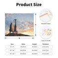 thumbnail image 2 of Kdxio Elephant Giraffe Pattern Canvas Wall Art for Living Room Wall Decor for Bedroom Bathroom Modern Framed Canvas Art Prints Ready to Hang,Horizontal, 2 of 6