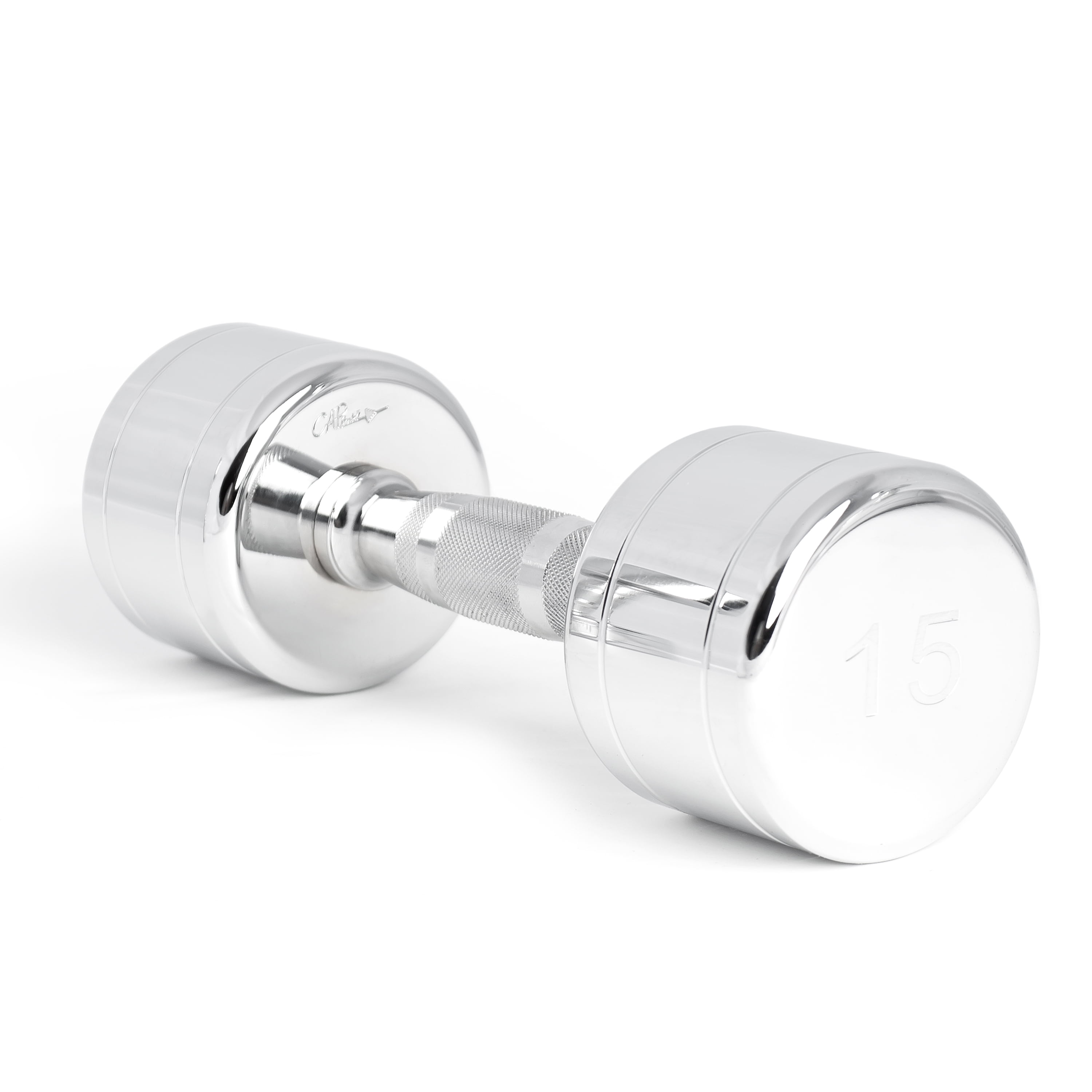 CAP Barbell Chrome Dumbbell with Contoured Handle, Single, 15 lbs
