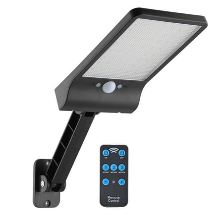 

Xewsqmlo 3pcs 56LED Solar Motion Sensor Wall Light Remote Control Street Lamp (Black)