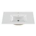 thumbnail image 2 of LiviNest 30-Inch White Ceramic Bathroom Sink: Modern Minimalist Design for 30-Inch Vanity - Pre-Drilled Faucet Hole & Easy Installation for Small Space Bathroom Renovation, 2 of 6