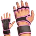 thumbnail image 1 of Justharion 2 Pcs Gants de Gym en Cuir Confortables pour Performance de Musculation Améliorée Multifonctionnels Rose TG 1Set, 1 of 6