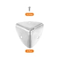 thumbnail image 3 of 4 Pcs Furniture Corner Edges Protector, 40mm Metal Edge Guard with Screws, Silver, 3 of 6