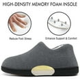 thumbnail image 4 of Mishansha Men Home Slippers Memory Foam Fleece Lined Winter Houseshoes, 4 of 6