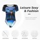 thumbnail image 4 of Balery Blue Viper Snake 2 Body de cuello redondo de manga corta para mujer Tops de manga corta Tops básicos-Medium, 4 of 7