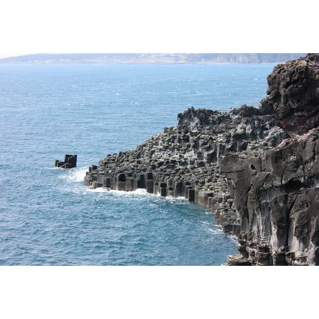 - Canvas Print Jusangjeolli Lava Rock Jeju Island Sea Seogwipo Stretched Canvas 10 x 14