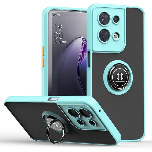 Case for Moto Edge 50 Neo,Slim Military Grade Car Holder Shockproof Anti-Drop Built-in Ring Holder Magnetic Kickstand Protection Phone Case for Motorola Moto Edge 50 Neo/Moto S50 5G (Sky Blue)