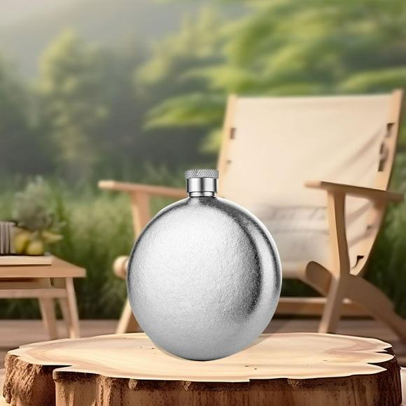 Frasco de titanio para cadera perfecl recipiente portátil y liviano para licor 150ml Plata