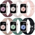 thumbnail image 1 of 6 Piezas Correas Compatible con Correa Apple Watch 38mm 40mm 41mm 42mm 44mm 45mm 46mm 49mm, Correa de Silicona Suave para Apple Watch SE Ultra iWatch Series 11 10 9 8 7 6 5 4 3 2 1, 1 of 16