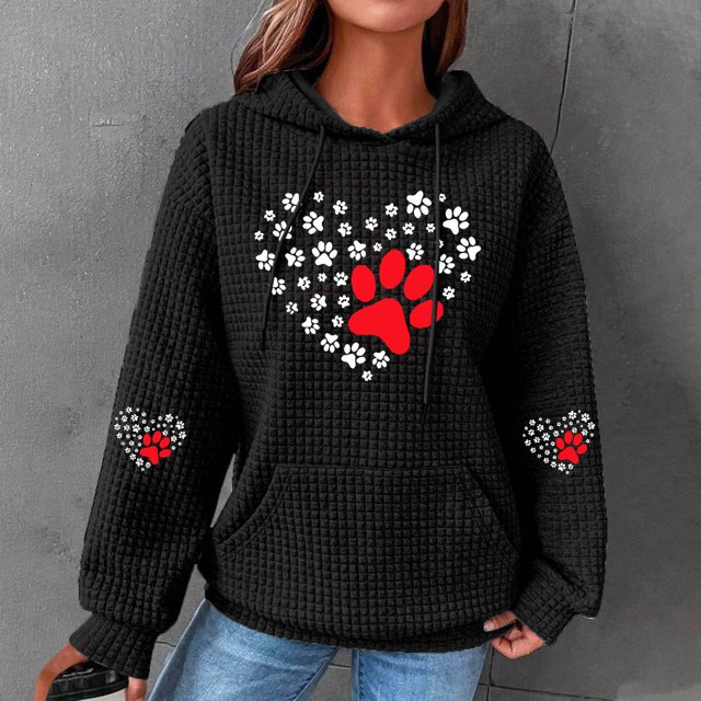 DPTALR Femmes Imprimé Col Rond Manches Longues Desserrer Sweat-Shirt Unique Tops Pull-Over Blouse
