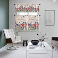 thumbnail image 4 of Independence Day Kitchen Curtains Sets for Windows 24 Inch Length, 4th of July Striped Stars Patriotic Burlap Rod Pocket Window Treatments Tier Curtains and Valances Set for Bedroom/Bathroom, 4 of 8