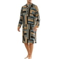 thumbnail image 4 of INSPIRE CHIC Nightshirts for Men's Father's Day Gift Long Sleeves Irregular Geometric Pattern Henley Sleep Shirts, 4 of 4