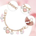 thumbnail image 6 of 2Pcs Purse Chain Strap Extender 8.3" Short Gold Purse Strap Replacement Decorative Enamel Heart Resin Pearl Charm Bag Handle Chain with Buckle for Handbag Clutch Shoulder Tote Bags Wallet Pink 2pcs, 6 of 9
