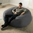 thumbnail image 2 of Jaxx 5 Foot Saxx - Big Bean Bag Chair for Adults, Charcoal, 2 of 7