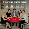 thumbnail image 2 of Accreate 8-Player Foldable Octagon Poker Table - 47" Octagon Casino Table with Built-in Cup Holders, Cushioned Rail & Smooth Playing Surface for Home Game Nights, Parties, 2 of 8