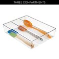 thumbnail image 2 of iDesign Linus Kitchen Drawer Organizer for Silverware, Spatulas, Gadgets - Clear, 2 of 5