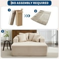 thumbnail image 5 of Oversized Chaise Lounge Chair, 54 * 61" Indoor Cloud Plush Corduroy Floor Sofa Bed Deep Seat No Assembly Couch for Living Room, Lignt Tan, 5 of 8