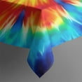 thumbnail image 3 of Colorful Tie Dye Flowe Rectangle Tablecloth 60"x84",Waterproof Polyester Rectangle Table Cloth, Wipeable Spillproof Polyester Tablecloth for Dining, Camping, Indoor and Outdoor, 3 of 5
