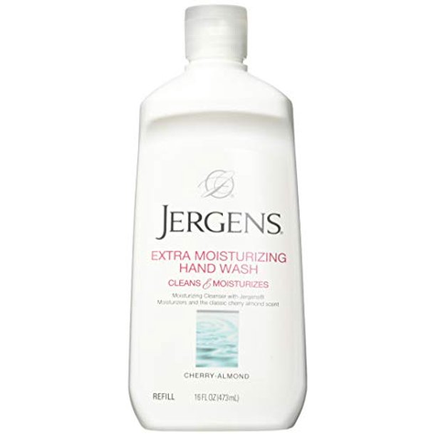 Jergens Moisturizing Liquid Hand Wash, Cherry Almond 16 Oz (Pack of 3