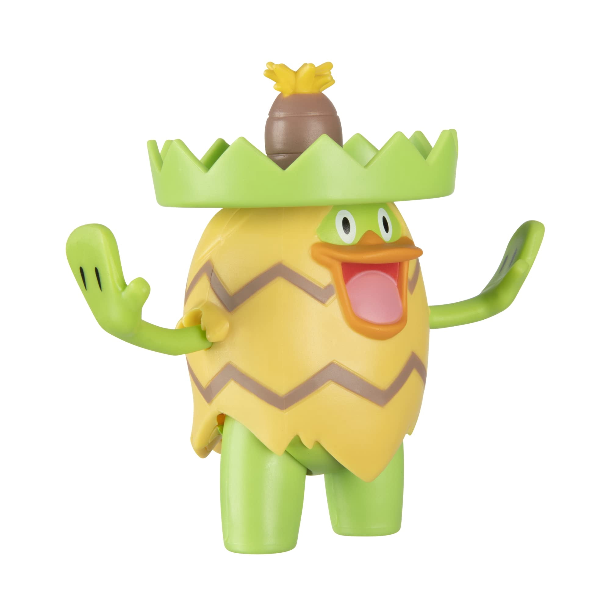 Pokémon Deluxe Action Battle Ready 3 Pack Grass Type Figures - 4.5"Ludicolo, 3"Ivysaur, 2" Grookey