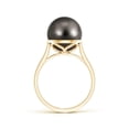 thumbnail image 2 of ANGARA Classic Tahitian Cultured Pearl Ring in 14K Yellow Gold for Women | June Birthstone, Birthday, Anniversary, Jewelry Gift for Women | Pearl Ring, 2 of 7
