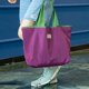 thumbnail image 4 of Bolsa de la compra plegable de color liso, bolsa de almacenamiento, bolsa de supermercado portátil, bolsa de la compra de gran capacidad con cordón, bolsa de mano práctica, 4 of 5