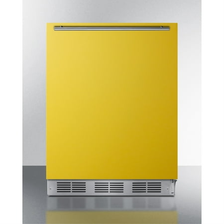 Summit Bar611wh 24  Wide 5.5 Cu. Ft. Compact Freezerless Refrigerator - Yellow