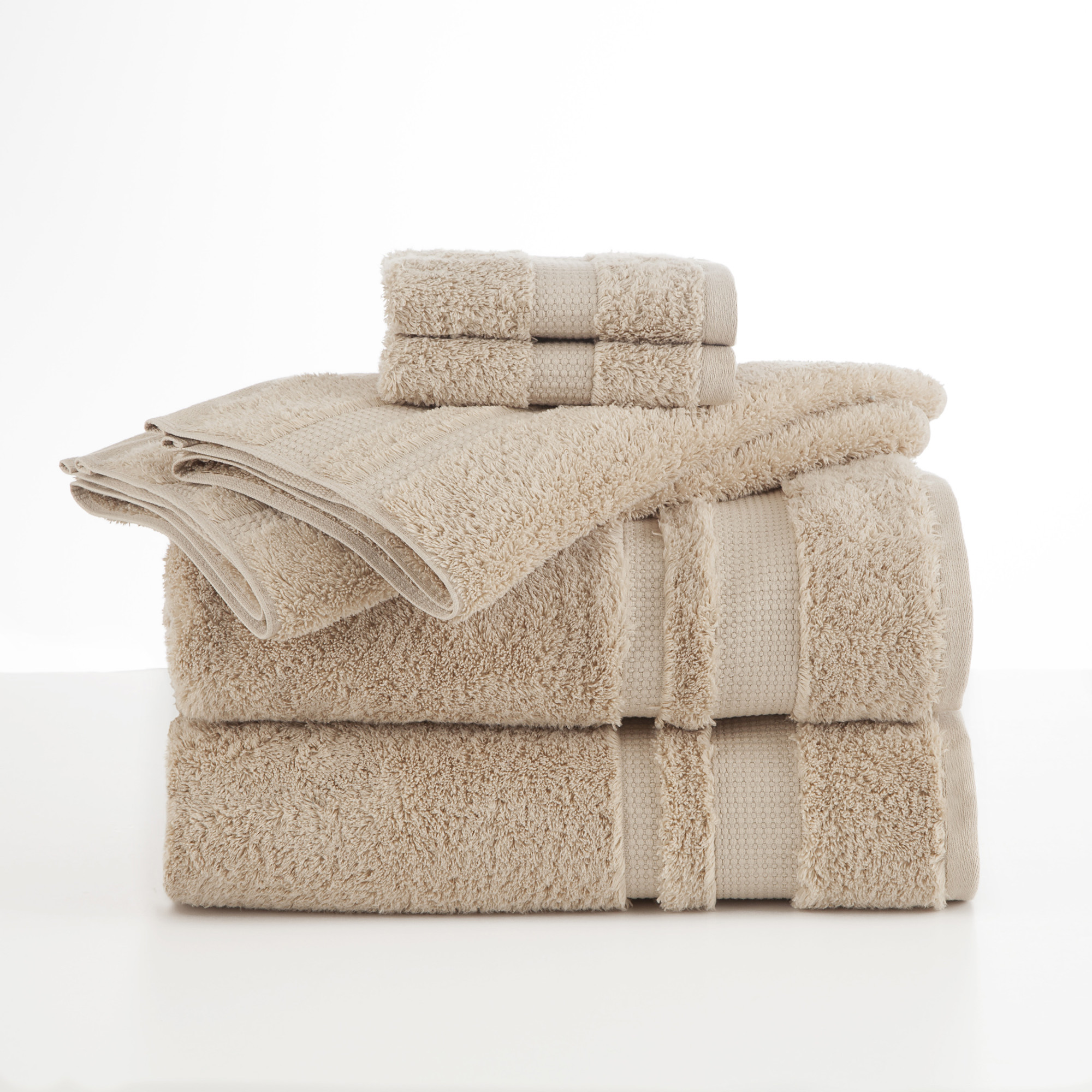 Luxury Supima 6Piece Sand Towel Set