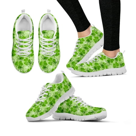 

Trendy St. Patrick s Day Green Shamrock Summer Breathable Shoes White Soft-soled Comfortable Casual Sneakers Zapatos