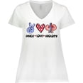 thumbnail image 3 of Inktastic Peace, Love, Urology, Healthcare Craft Women's Plus Size V-Neck T-Shirt, 3 of 5