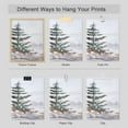 thumbnail image 5 of PixonSign Frameless Wall Art Winter Snow Frosty Pastel Christmas Log Cabin Prints, Set of 4 Mountain Forest Nature Wall Decor, Adhesive Canvas Poster, Modern Home Artwork - 8"x10", 5 of 5
