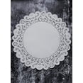 thumbnail image 4 of 150 manteles individuales redondos de encaje de papel – manteles individuales desechables decorativos blancos de 12.0 in; Hecho en Canadá, 4 of 5
