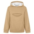 thumbnail image 5 of Hiijoy Girls Casual Hoodie Cat Pocket Long Sleeve Hooded Sweatshirt Kids Loose Pullover, 5 of 9