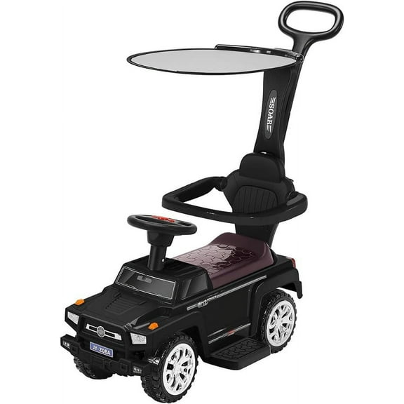 Toyz Ride On Cars for Toddlers Push Cars for Boys & Girls with Safety Bars Black