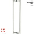 thumbnail image 4 of HYDROWARE Modern Contemporary Long Stainless Steel Push Pull Door Handle for Home Entrance Glass Shower Wooden Barn & Office Store Shop Doors - Brushed Satin Nickel - 36 Inch, 4 of 5