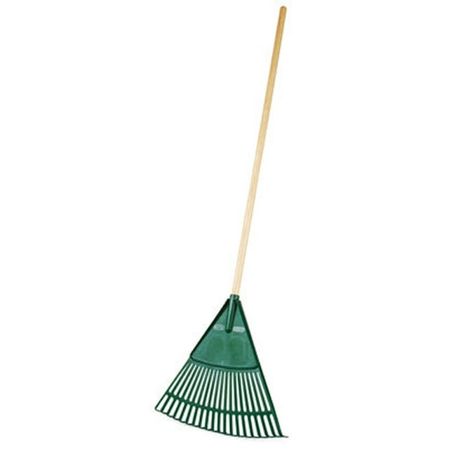 Rastrillo para niños True Temper de plástico con mango de madera, 142 cm x 46 cm