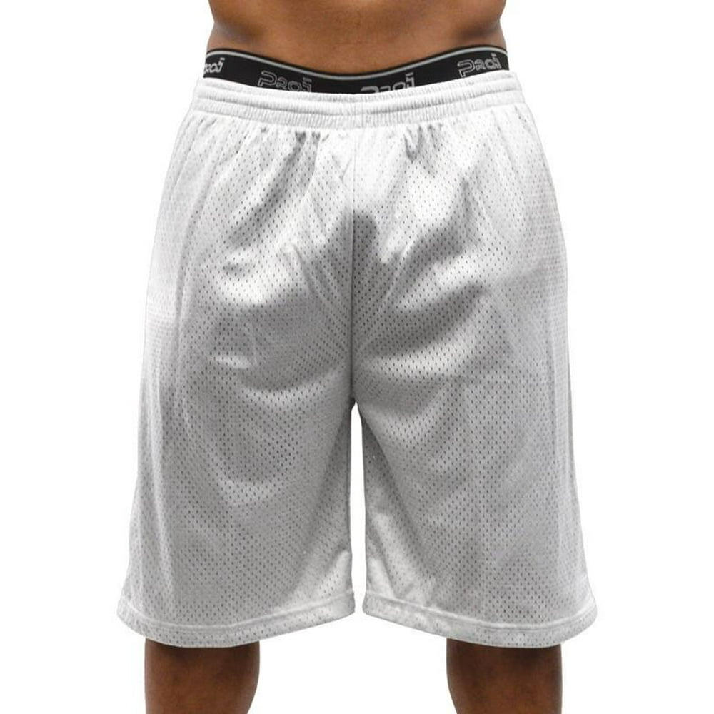 Pro Club - Pro 5 Mens Plain Mesh Shorts,White,2XL - Walmart.com - Walmart.com