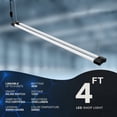 thumbnail image 6 of DYMOND 4 FT 40W LED Shop Light Fixture with Inline Switch, Hanging or Flush Mount, Bright Daylight 5000K for Garage Workshop Basement 2-PACK, 6 of 7