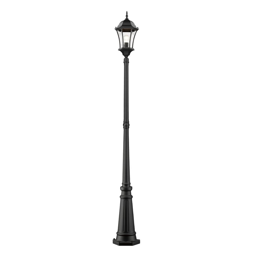 Z-Lite Wakefield Outdoor 1-Light Post Mounted Fixture, Black
