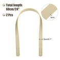 thumbnail image 2 of 2pcs 24 Inch (60cm) Leather Purses Straps Handbag Belt Band Bag Handles, Gold, 2 of 6