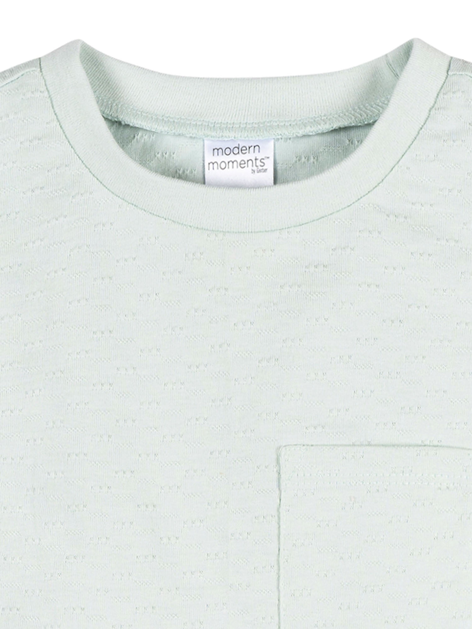 Modern Moments by Gerber Baby and Toddler Girl Organic Pleated Ruffle Sleeve Top, Sizes 0/3 Months - 5T